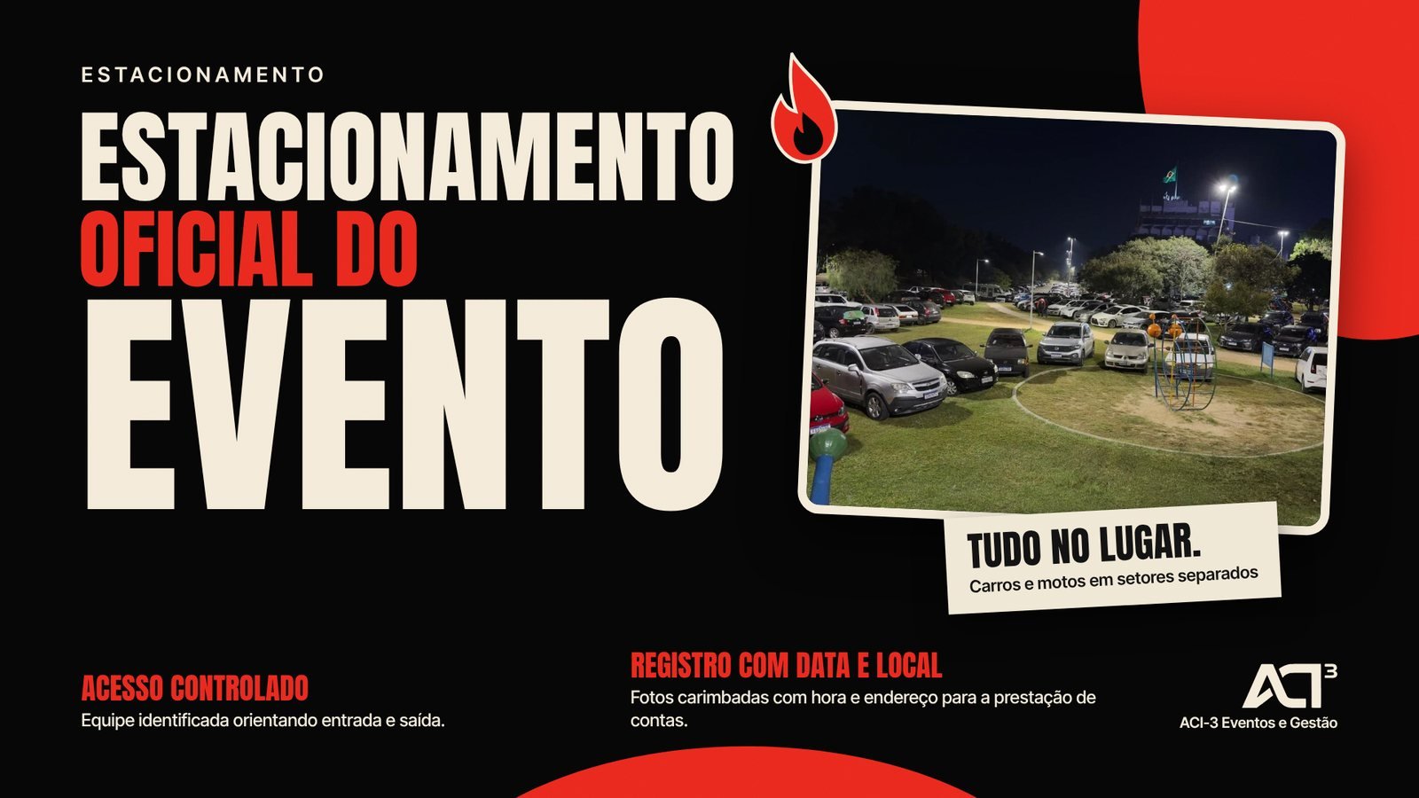 Estacionamento oficial do evento