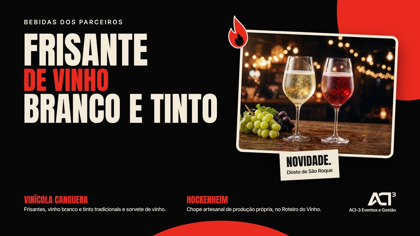 Frisante de vinho branco e tinto, da Vinícola Canguera