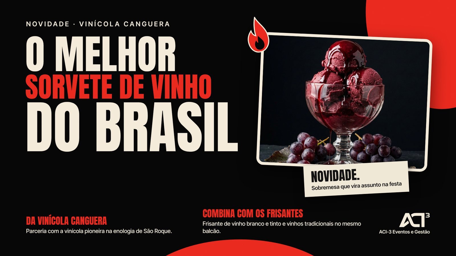 O melhor sorvete de vinho do Brasil, da Vinícola Canguera